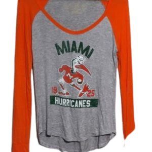 Miami Hurricanes long sleeve tee sz M